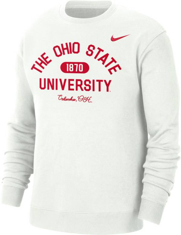 Nike Men s Ohio State Buckeyes White Everyday Campus Crew Neck