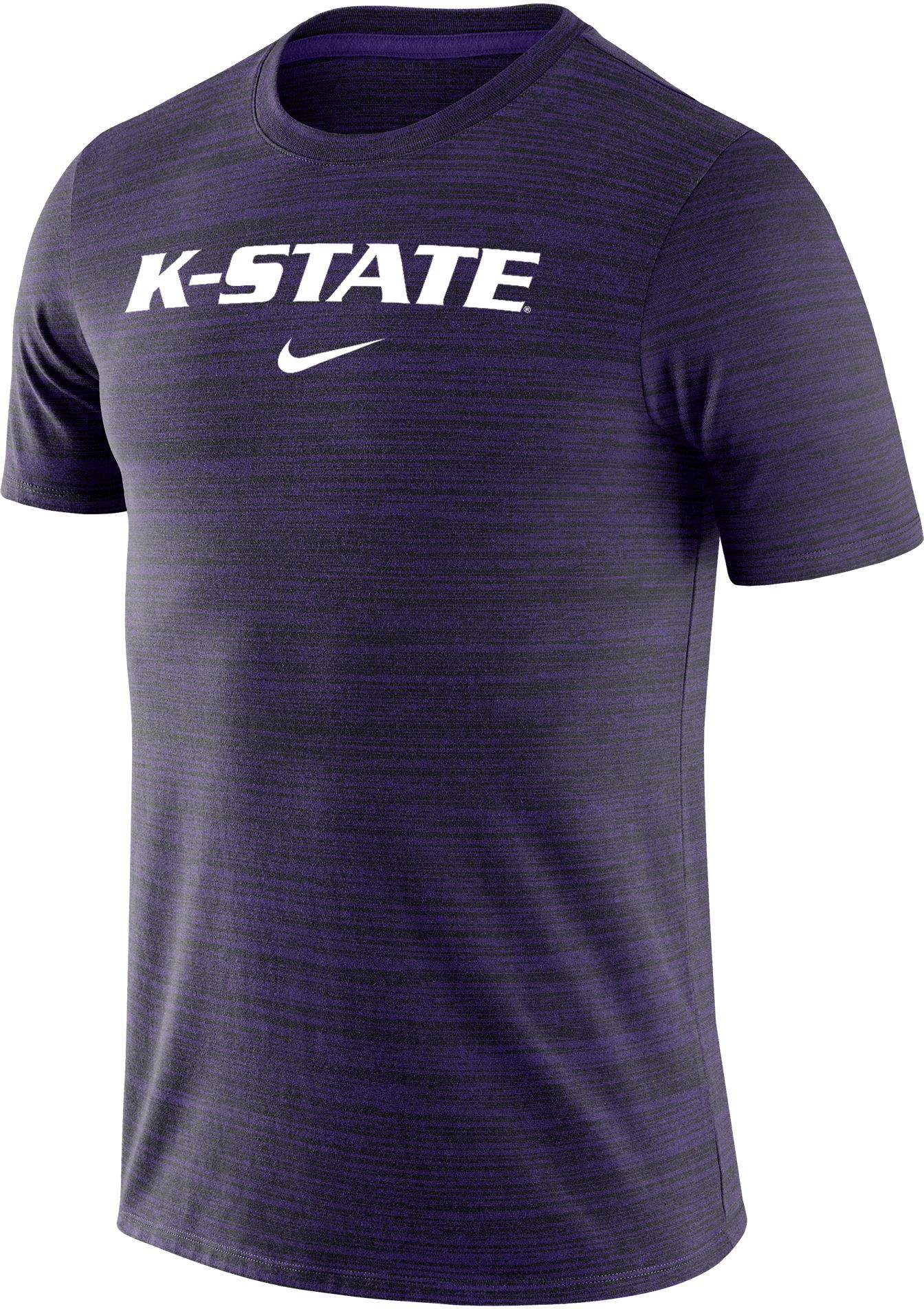 Nike Men's Kansas State Wildcats Purple Dri-FIT Velocity Football Team Issue T-Shirt