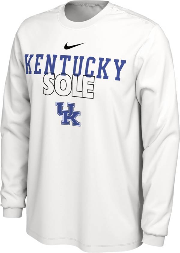 Nike Kentucky Wildcats White 2023 March Madness Basketball Kentucky Sole Long Sleeve Bench T-Shirt product image