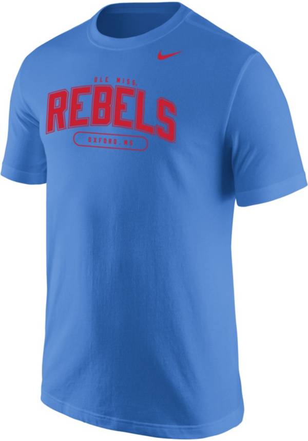 Nike Men's Ole Miss Rebels Blue Core Cotton T-Shirt