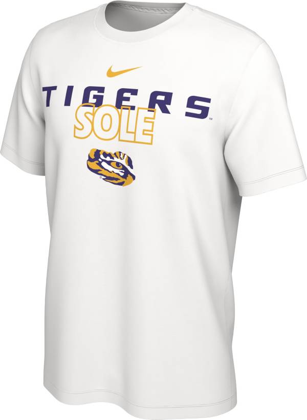 Nike LSU Tigers White 2023 March Madness Basketball Tigers Sole Bench T-Shirt product image
