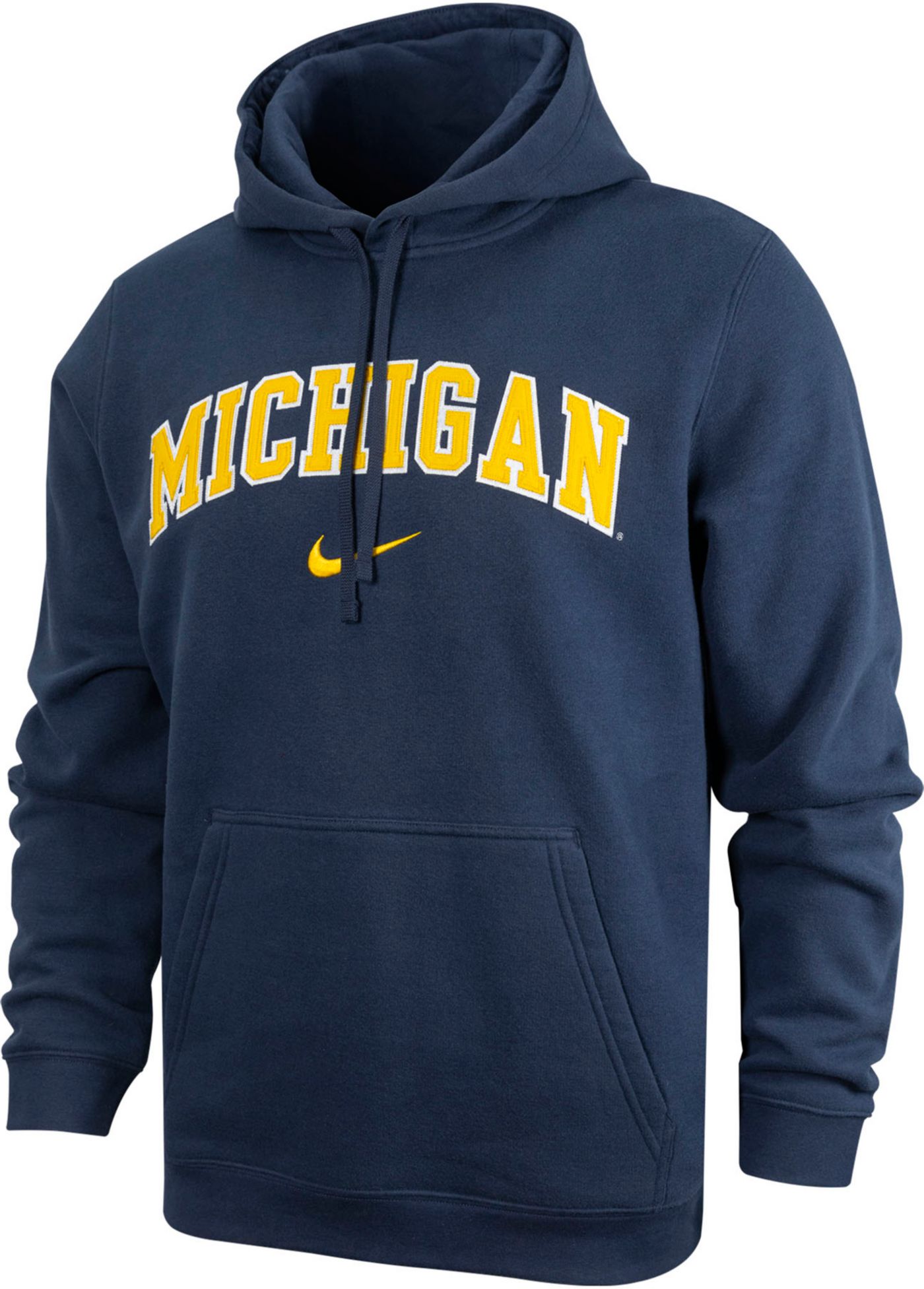Jordan Men s Michigan Wolverines Blue Tackle Twill Pullover Hoodie Dick s Sporting Goods
