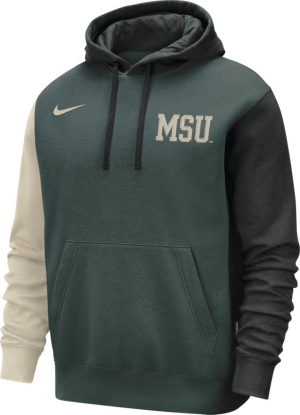 Nike Men s Michigan State Spartans Green Colorblock Club Fleece