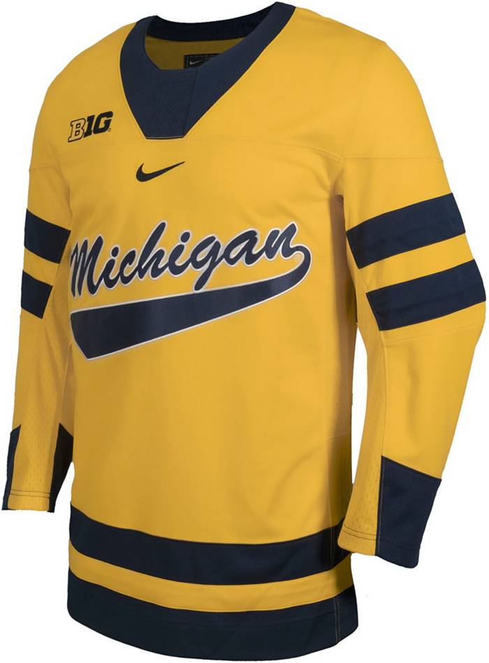 Men's Nike Navy Michigan Wolverines Replica Team Hockey Jersey