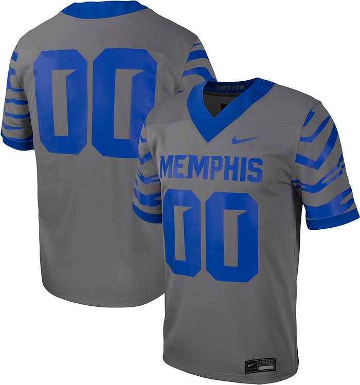 Nike Men's Memphis Tigers #00 Grey Replica Alternate Football Jersey, Small, Gray