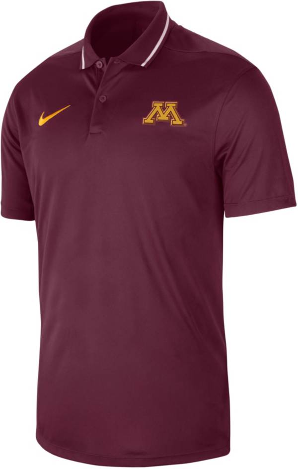 Nike Men's Minnesota Golden Gophers Maroon Dri-FIT Football Sideline Coaches Polo product image