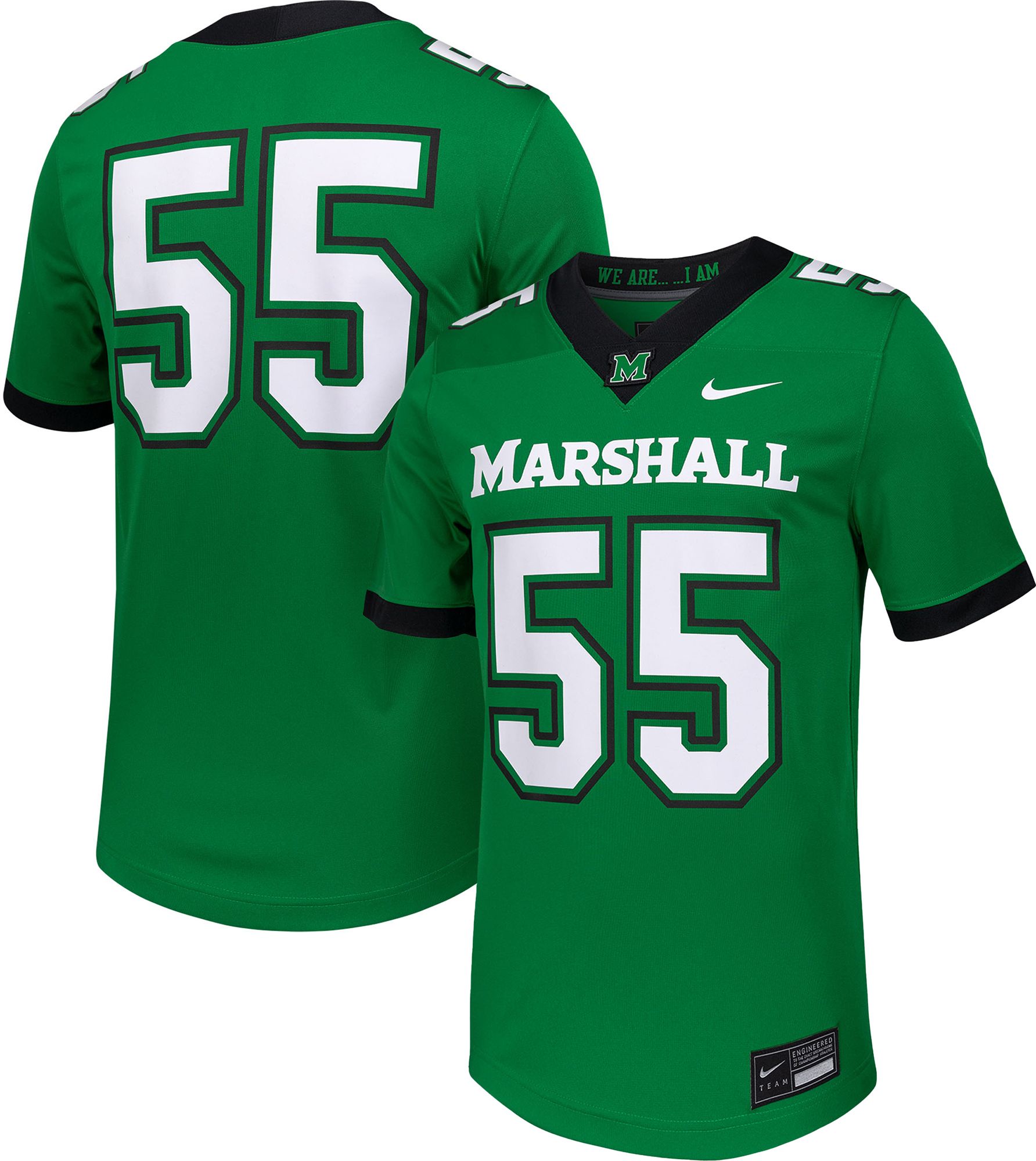 Nike Men's Marshall Thundering Herd #55 Green Replica Home Football Jersey product image