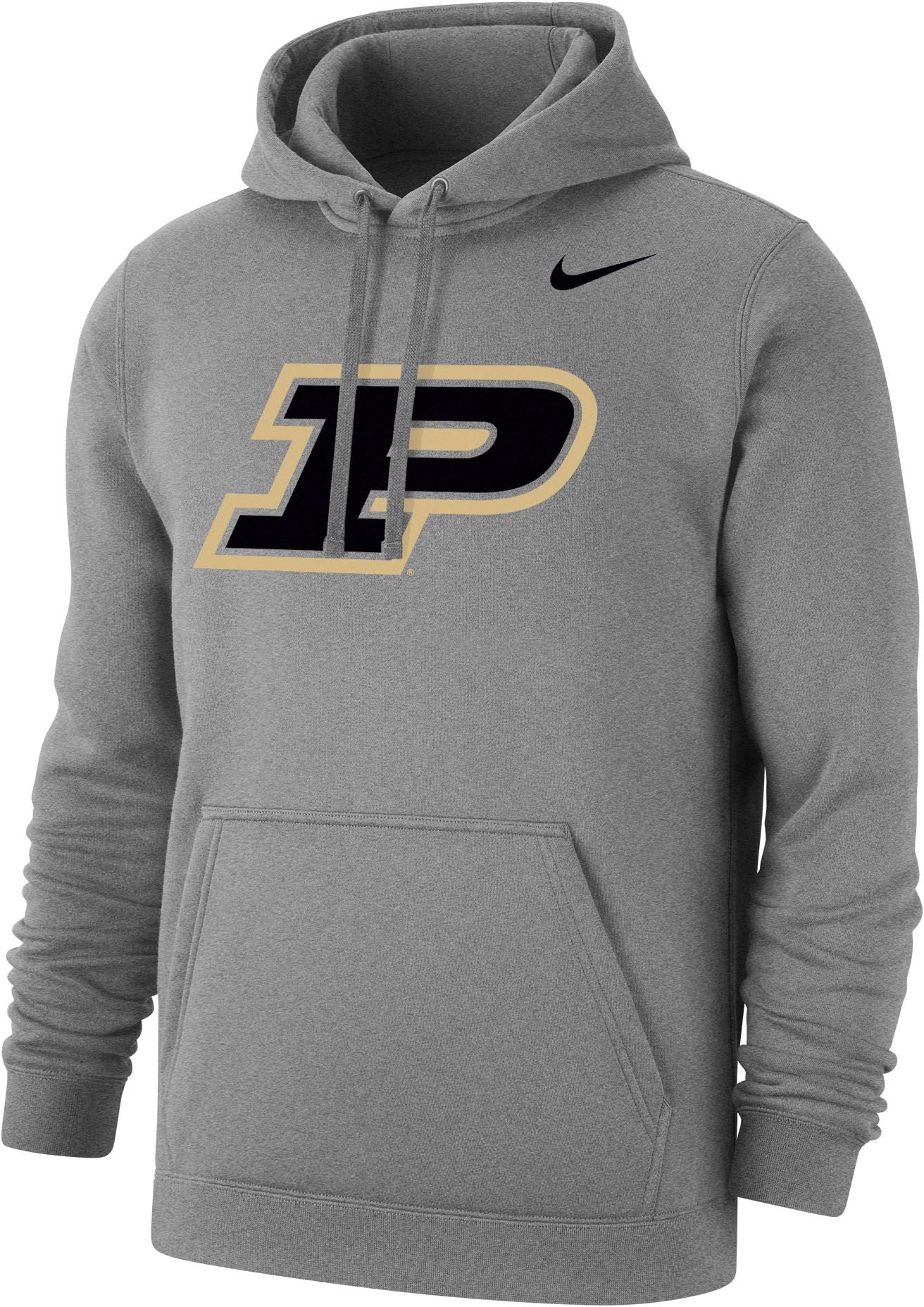 Nike Men's Purdue Boilermakers Grey Club Fleece Pullover Hoodie