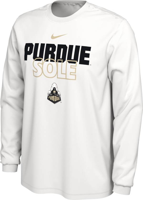 Nike Purdue Boilermakers White 2023 March Madness Basketball Purdue Sole Long Sleeve Bench T-Shirt product image