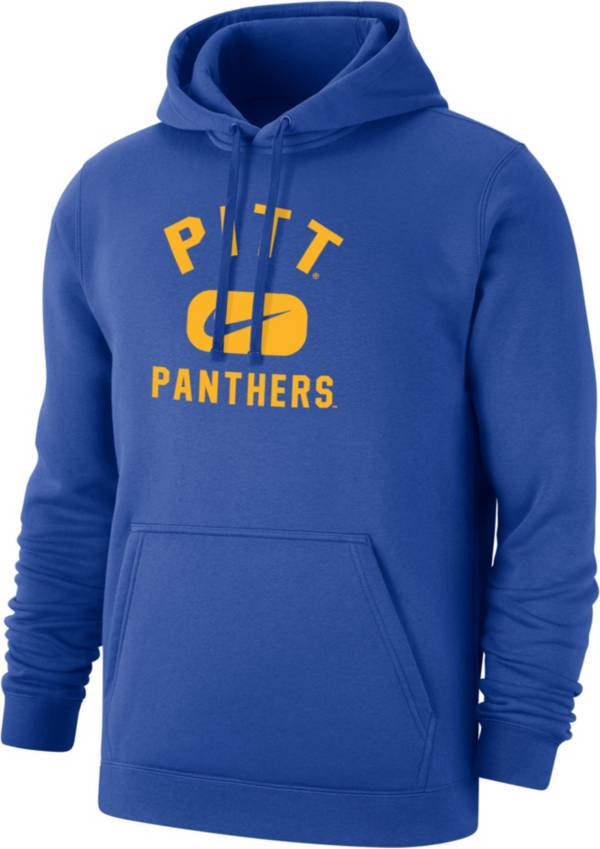Nike Men's Pitt Panthers Blue Club Fleece Pill Swoosh Pullover Hoodie