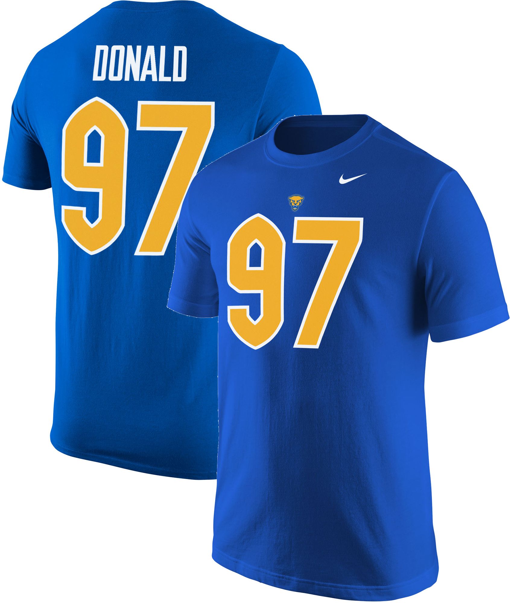 Mens Aaron Donald Pitt Panthers #97 Game Blue College Football