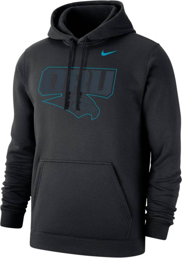 Nike Men s Oral Roberts Golden Eagles Black Club Fleece Turquoise