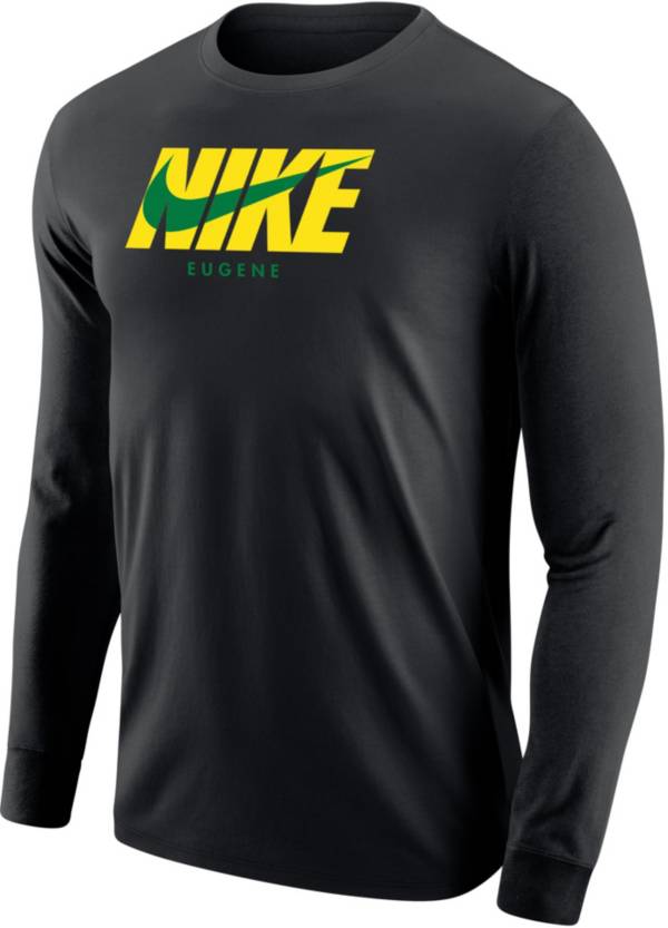 Nike Men's Oregon Ducks Eugene Black City 3.0 Long Sleeve TShirt