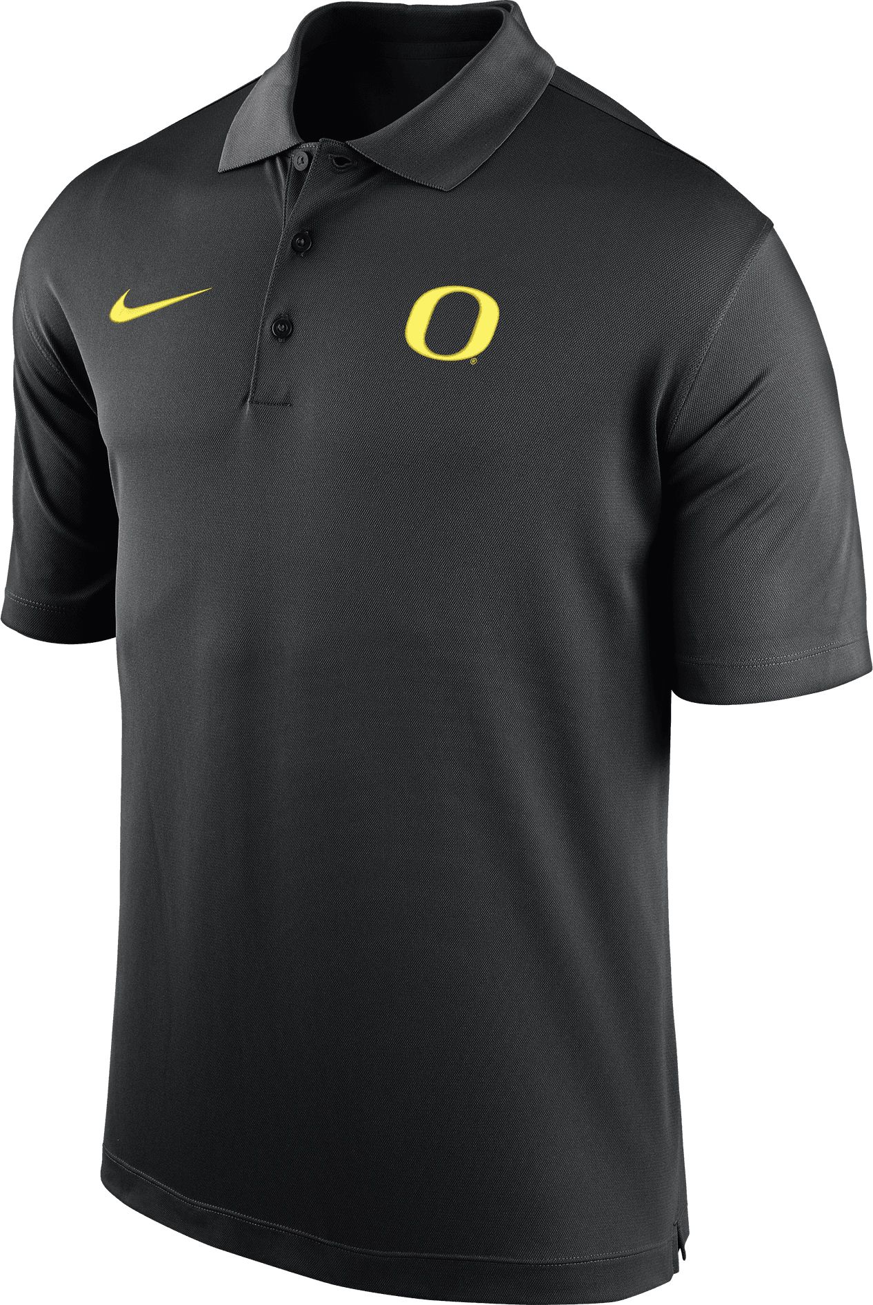 Nike Men's Oregon Ducks Black Dri-FIT Woven Polo