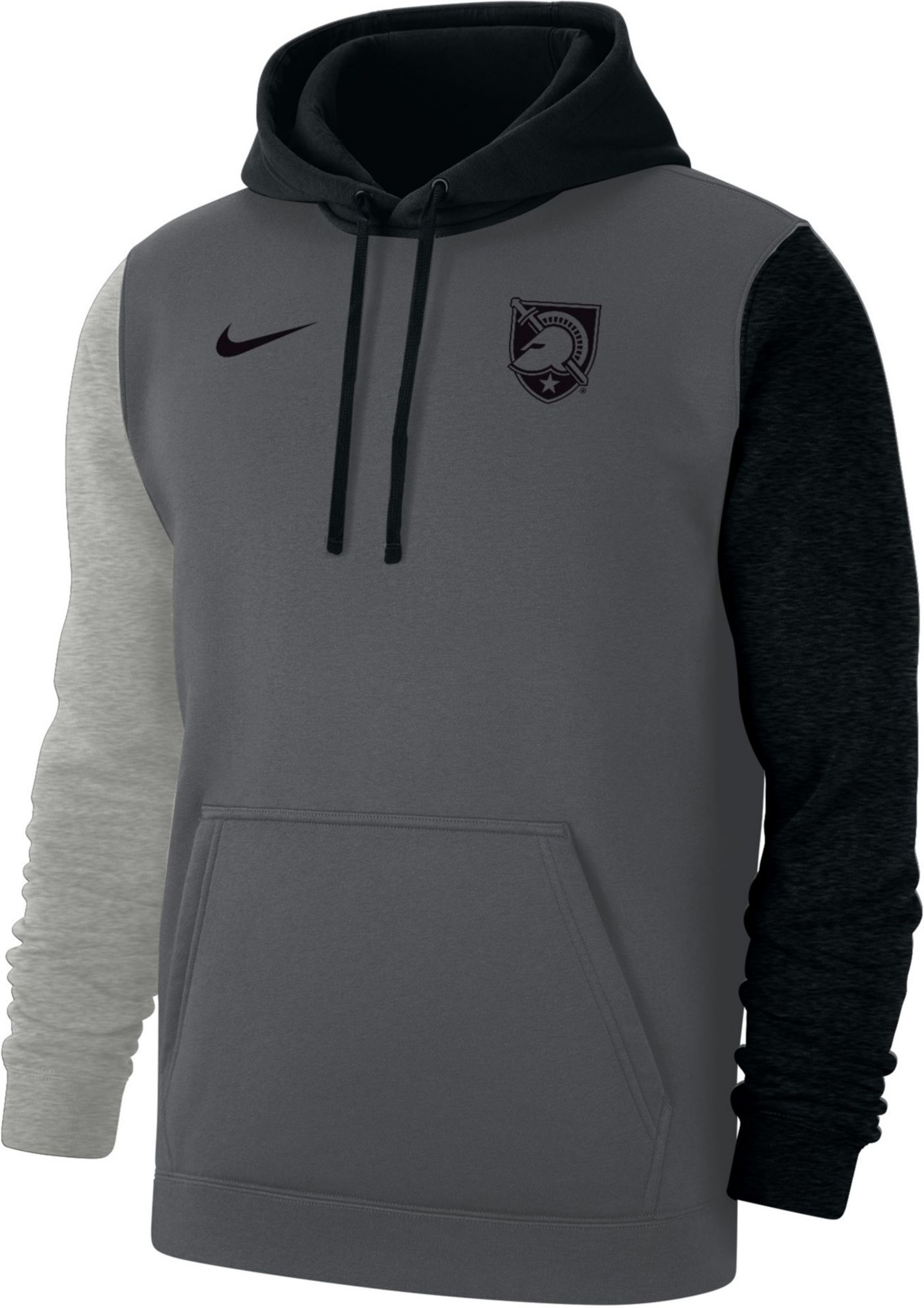 Nike Men s Army West Point Black Knights Colorblock Grey Club Fleece College Pullover Hoodie Dick s Sporting Goods