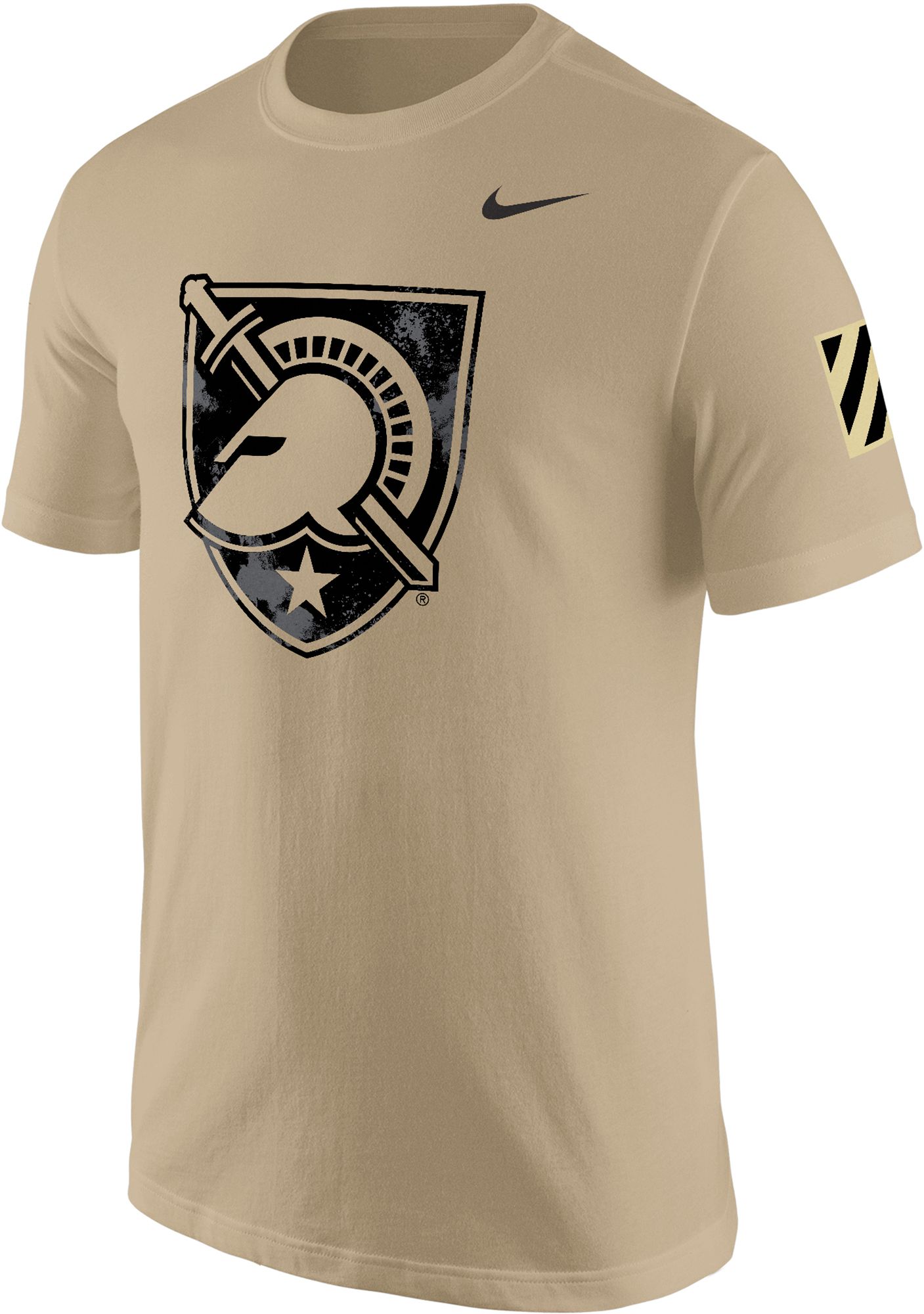 Nike Men's Army West Point Black Knights Tan Core Cotton Shield T-Shirt ...