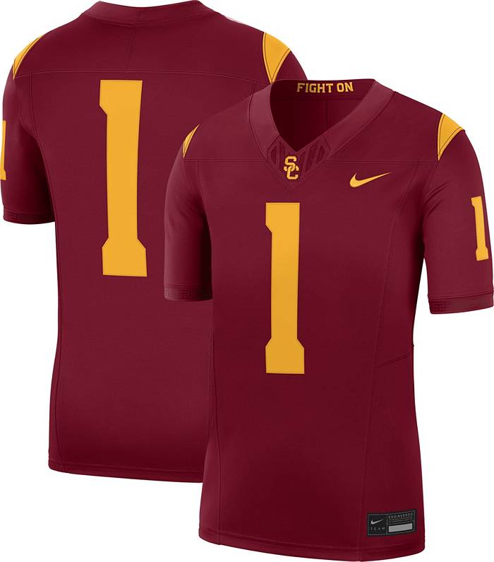 Nike Men's USC Trojans Cardinal Dri-Fit Limited Football Jersey, Medium, Red