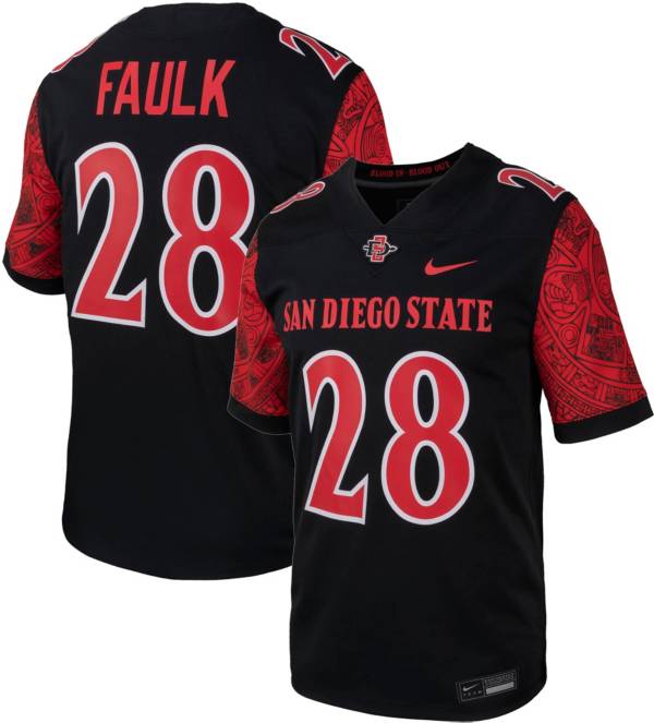 Nike Men s San Diego State Aztecs 28 Black Replica Faulk Football