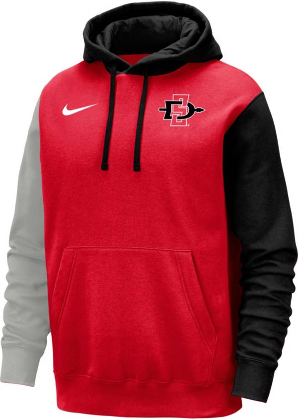 Nike Men s San Diego State Aztecs Colorblock Scarlet Club Fleece