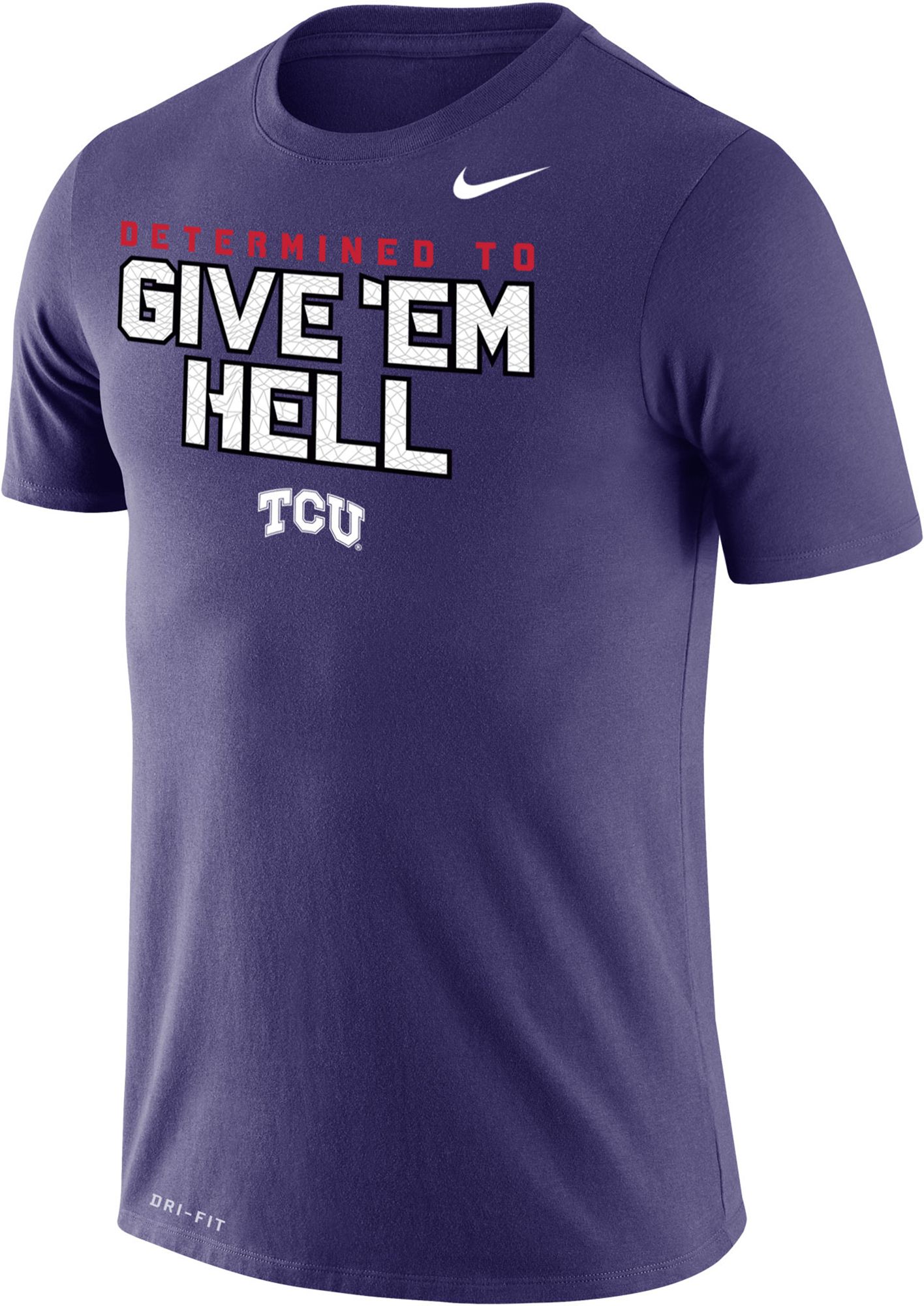 Nike Men's TCU Horned Frogs Purple Dri-FIT Legend Give 'Em Hell Team Issue T-Shirt