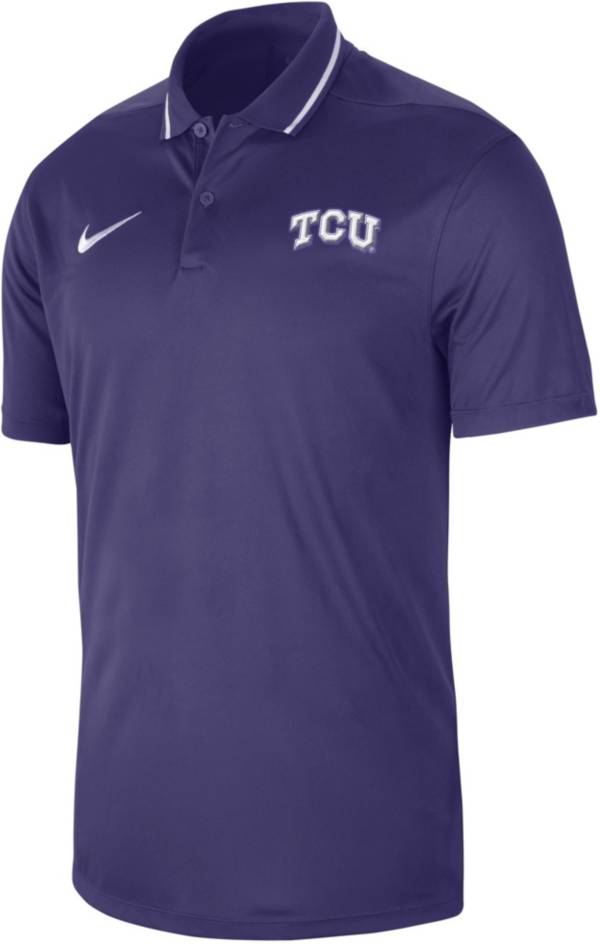 Nike Men's TCU Horned Frogs Purple Dri-FIT Football Sideline Coaches Polo product image