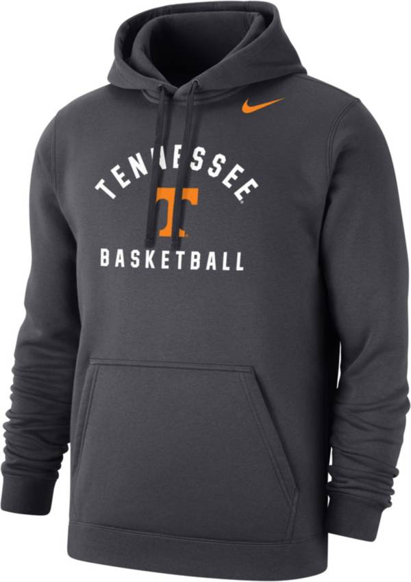 Nike Men's Tennessee Volunteers Grey Basketball Fleece Pullover Hoodie ...