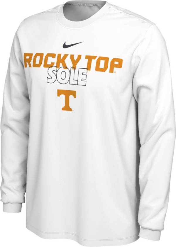 Nike Tennessee Volunteers White 2023 March Madness Basketball Rocky Top Sole Long Sleeve Bench T-Shirt product image