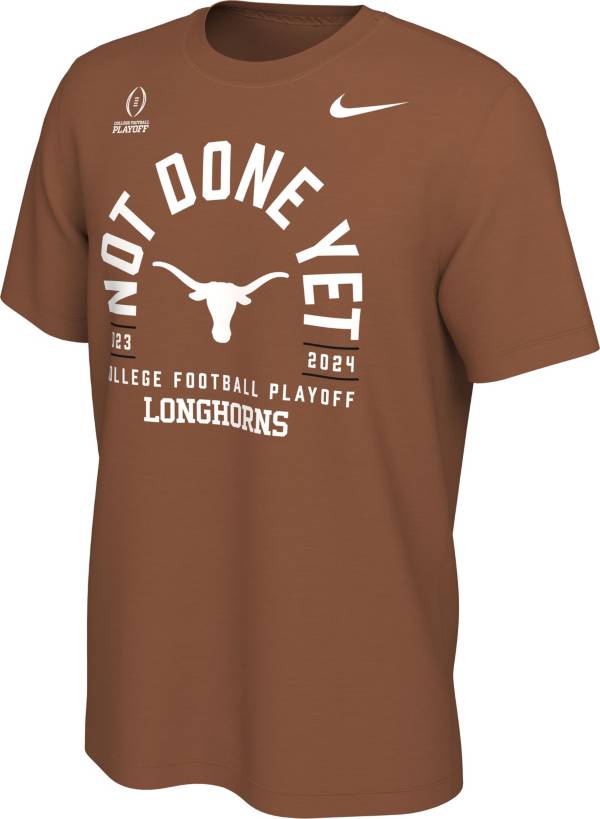 Nike Men's 2023-24 College Football Playoff Sugar Bowl Bound Texas  Longhorns Not Done Yet T-Shirt