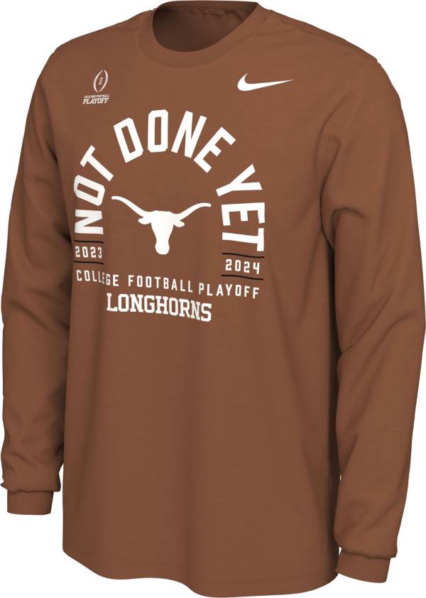 Nike Men's 2023-24 College Football Playoff Sugar Bowl Bound Texas Longhorns Not Done Yet Long Sleeve T-Shirt product image