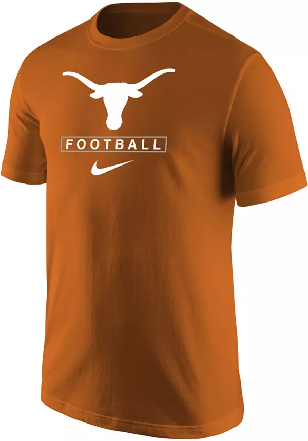 Nike Men's Texas Longhorns Burnt Orange Football Core Cotton T-Shirt, Small
