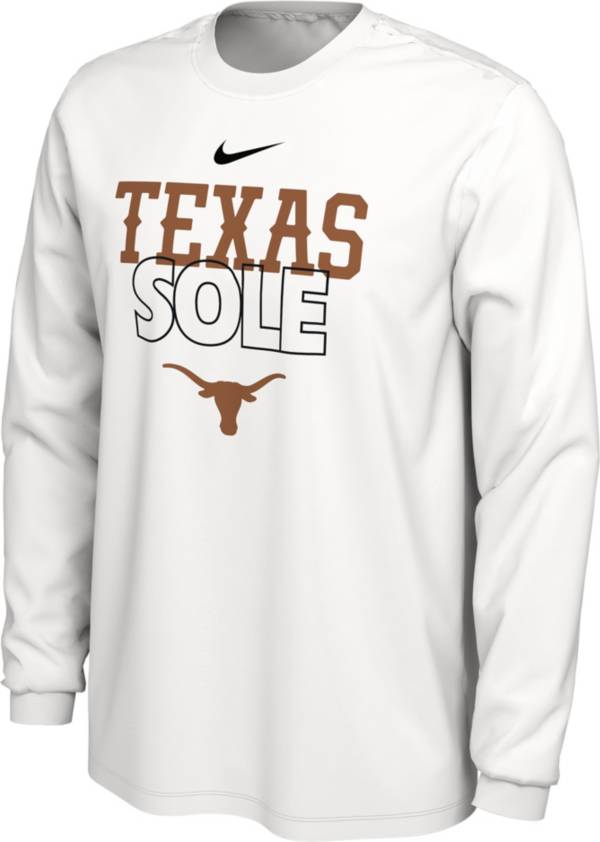 Nike Texas Longhorns White 2023 March Madness Basketball Texas Sole Long Sleeve Bench T-Shirt product image