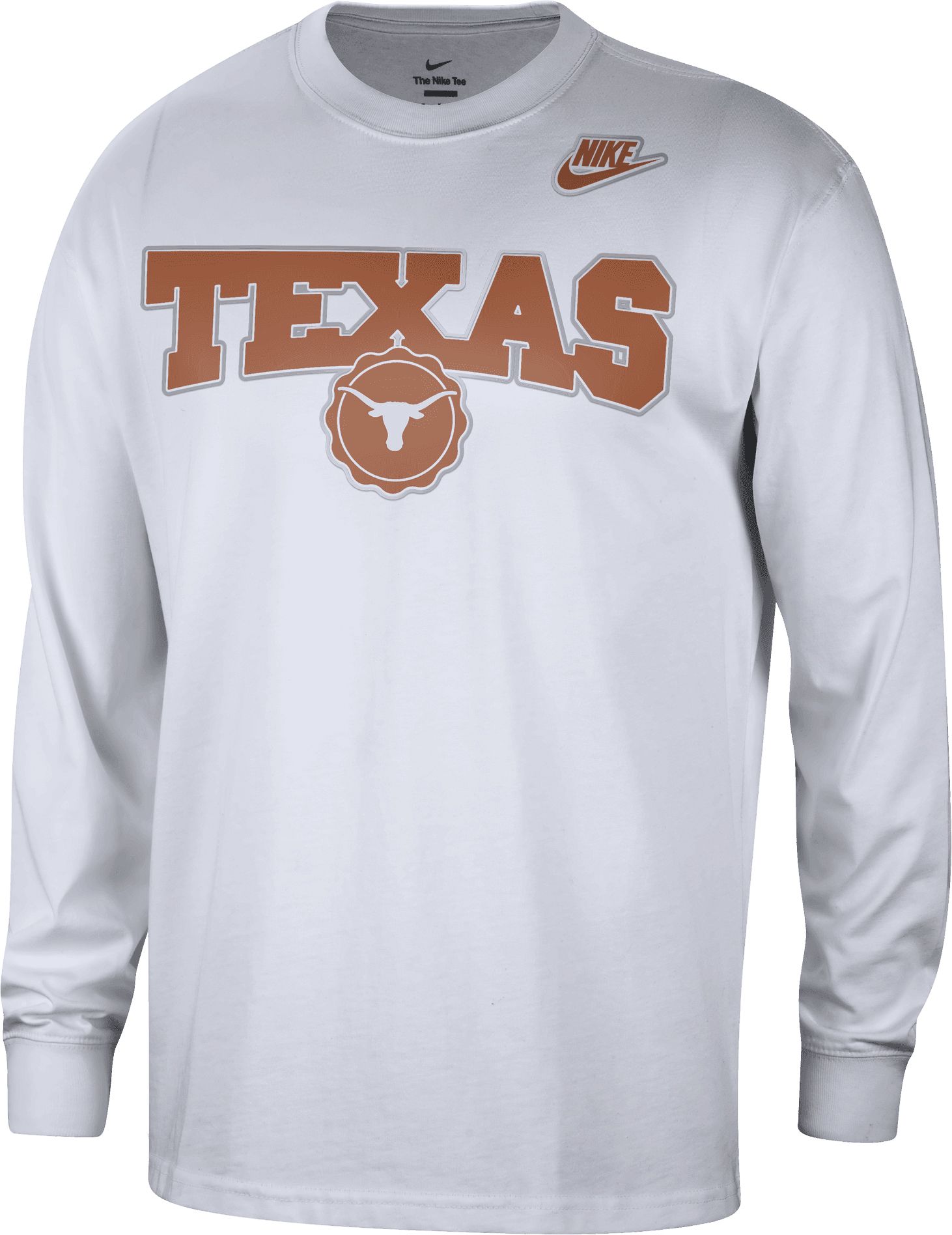 Nike Men's Texas Longhorns White Max90 JV Long Sleeve T-Shirt