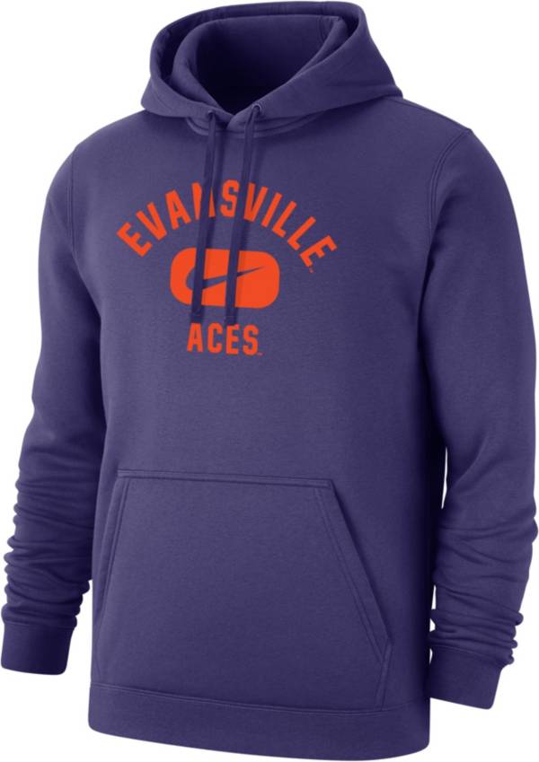 Nike Men's Evansville Purple Aces Purple Club Fleece Pill Swoosh