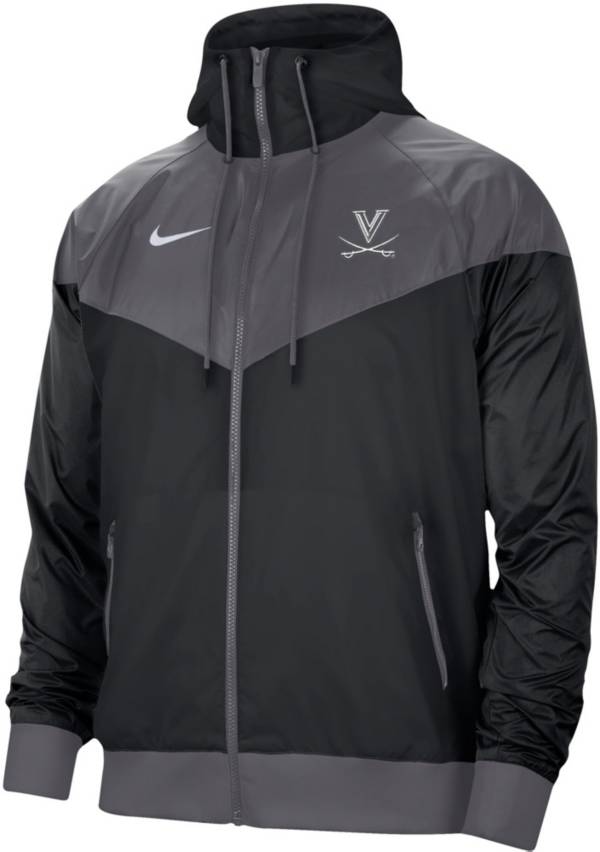 Nike Men s Virginia Cavaliers Black Woven Tonal Full Zip Jacket