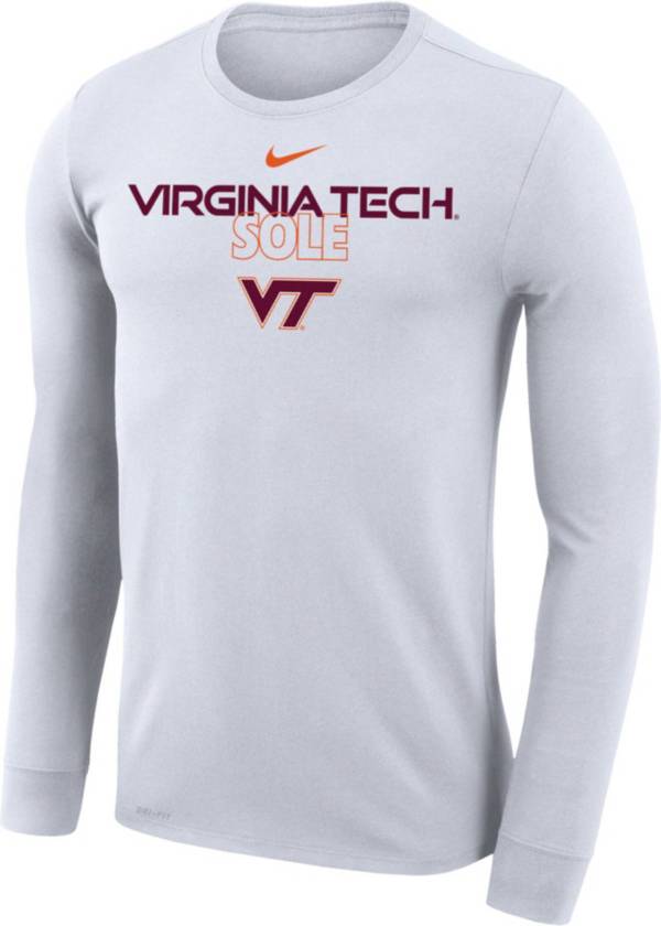 Nike Virginia Tech Hokies White 2023 March Madness Basketball Virginia Tech Sole Long Sleeve Bench T-Shirt product image