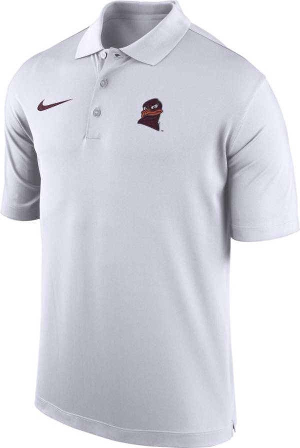 Nike Men's Virginia Tech Hokies White Dri-FIT Woven Polo product image
