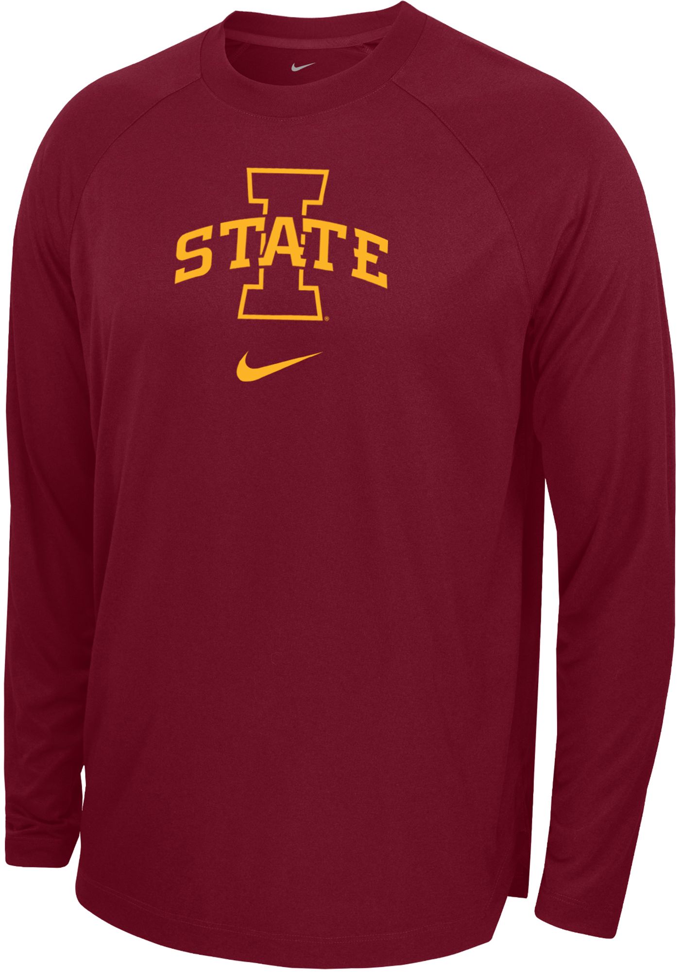 Nike Men s Iowa State Cyclones Cardinal Spotlight Basketball Dri FIT Long Sleeve Shirt Dick s Sporting Goods