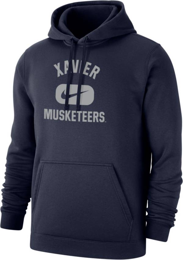 Nike Men's Xavier Musketeers Blue Club Fleece Pill Swoosh Pullover ...