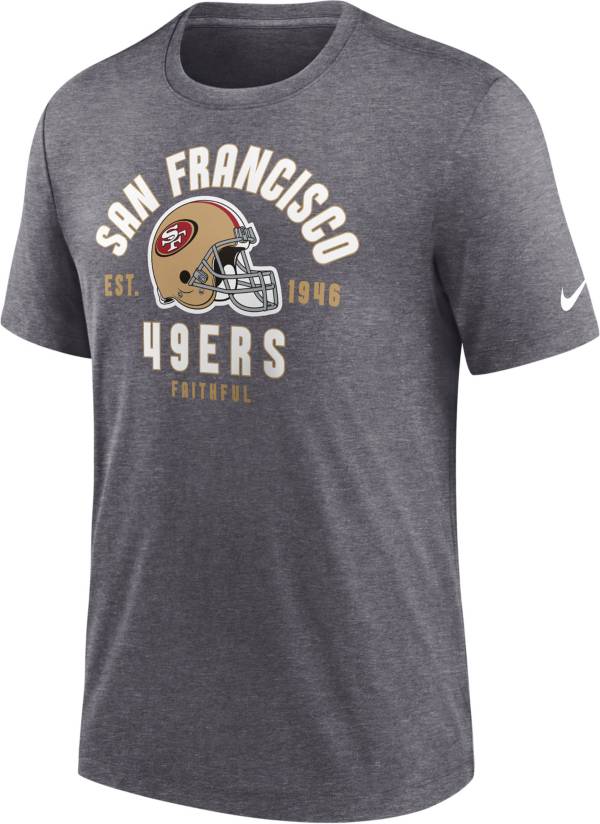 Nike Men's San Francisco 49ers Blitz Stacked Dark Grey Heather T