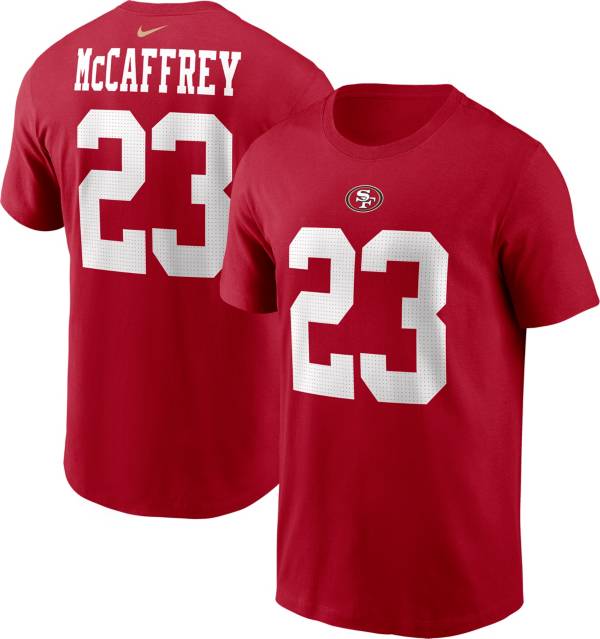 Nike Men's San Francisco 49ers Christian McCaffrey #23 Red T-Shirt ...