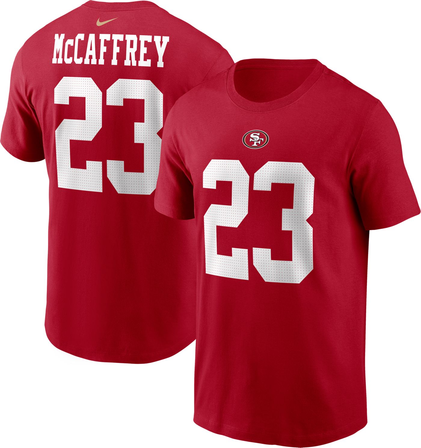 Nike Men s San Francisco 49ers Christian McCaffrey 23 Red T Shirt Dick s Sporting Goods