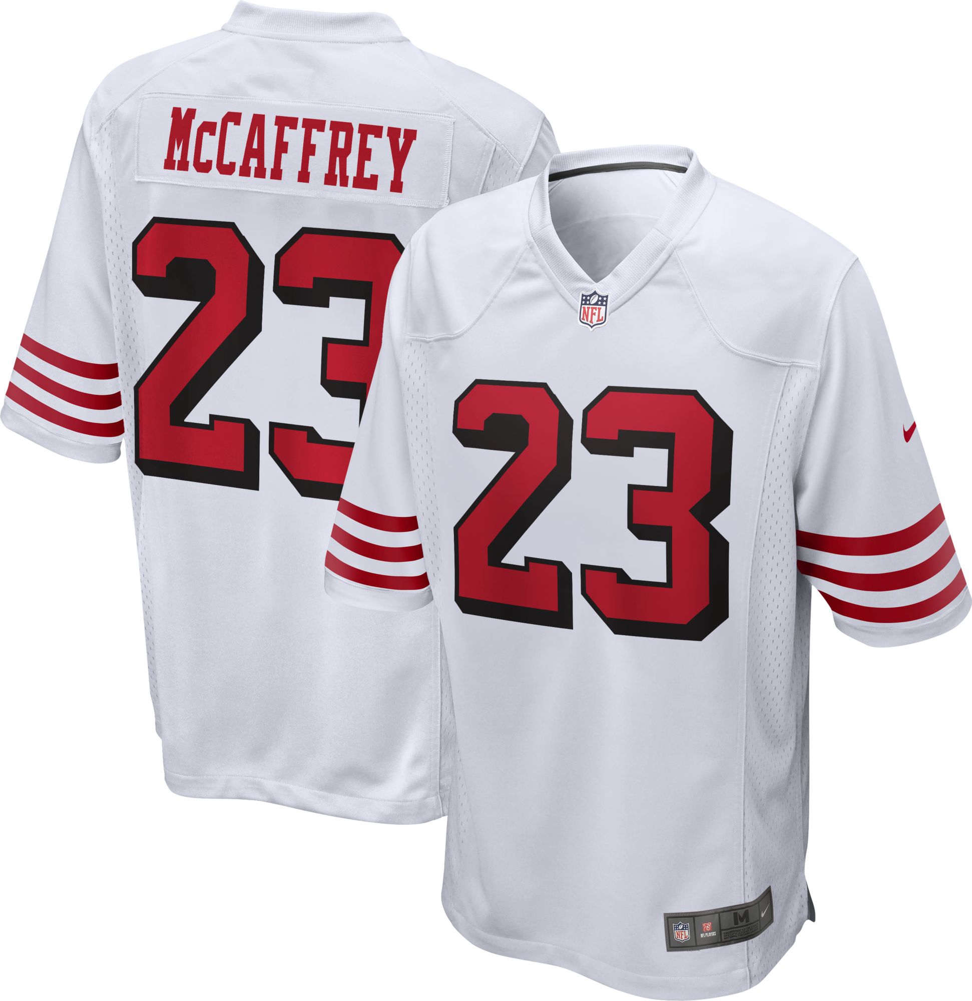 Nike Men's San Francisco 49ers Christian McCaffrey #23 Alternate White Game Jersey product image