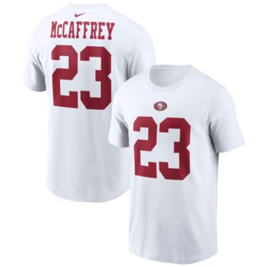 sorry, Nike Men's San Francisco 49ers Christian McCaffrey #23 White T-Shirt is currently out of stock