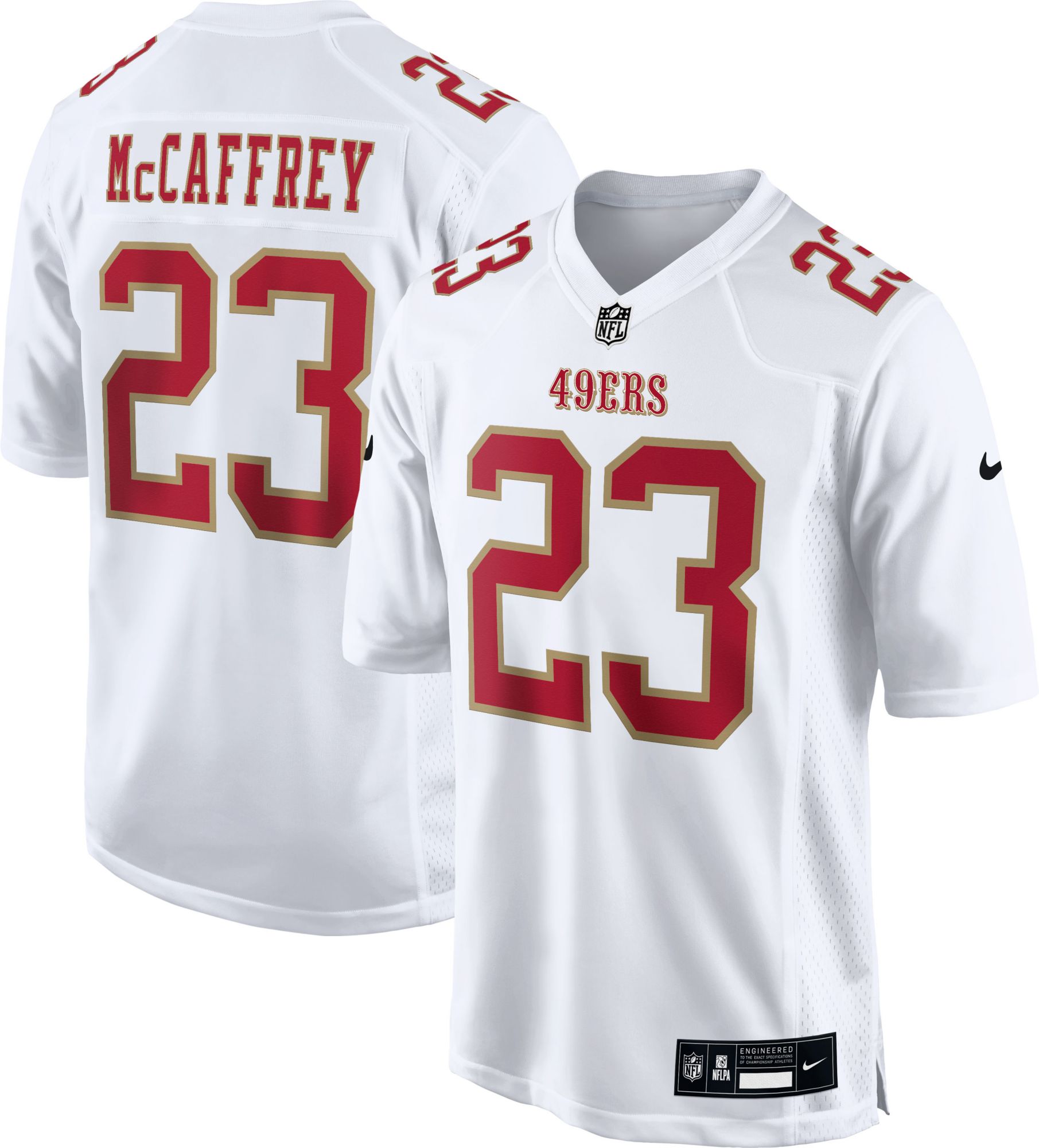 Nike Men's San Francisco 49ers Christian McCaffrey #23 Fashion White Game Jersey product image