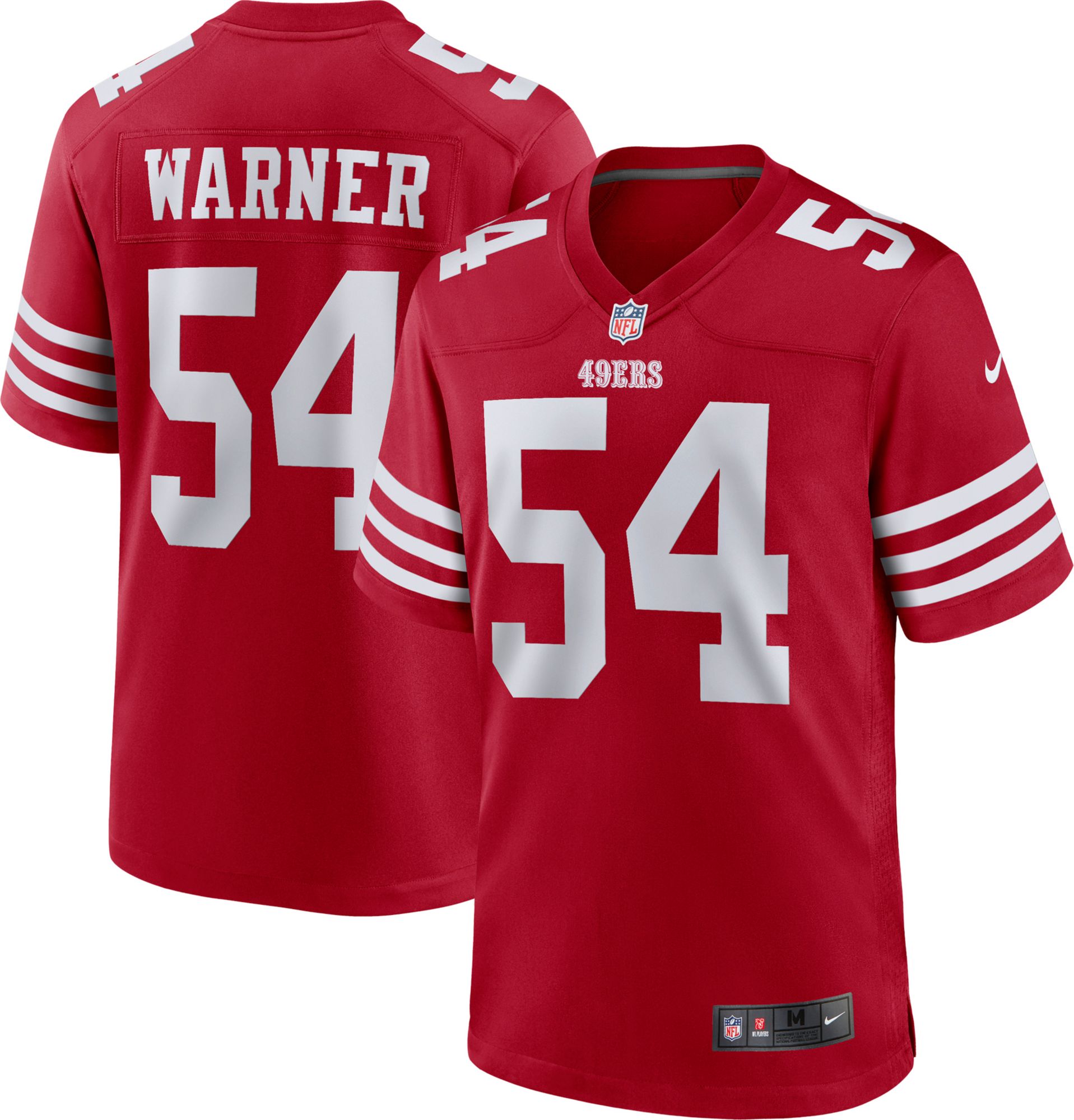 Nike Men's San Francisco 49ers Fred Warner #54 Red Game Jersey product image