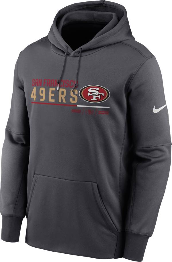 Nike Men's San Francisco 49ers Split Name Anthracite Hoodie