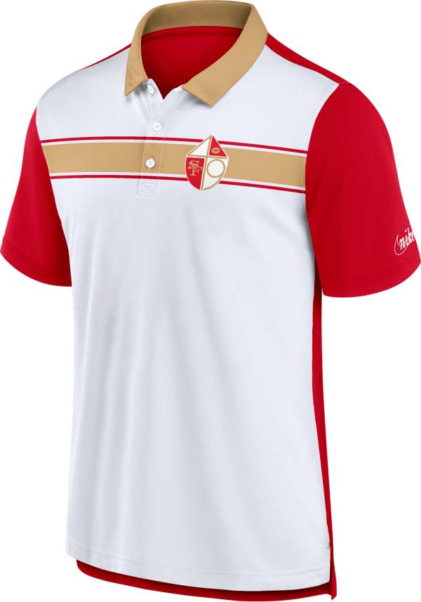 Nike Men's San Francisco 49ers Rewind White/Gold Polo