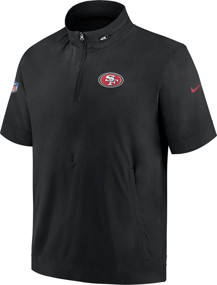 Nike Men's San Francisco 49ers Sideline Coach Black Short-Sleeve Jacket