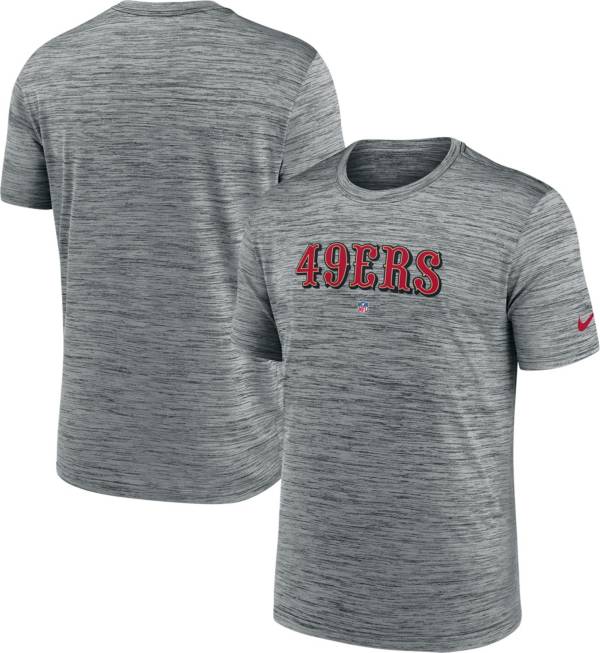 Nike Men's San Francisco 49ers Sideline Velocity Grey T-Shirt | Dick's ...