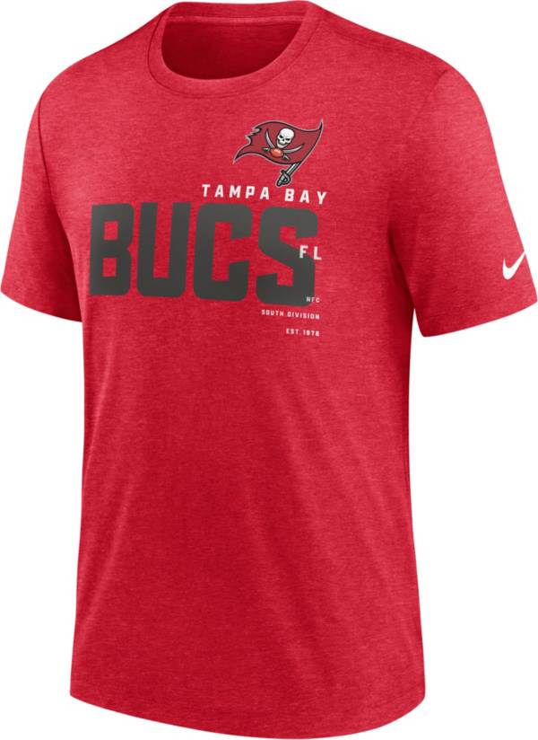 Nike Men's Tampa Bay Buccaneers Team Name Heather Red Tri-Blend T-Shirt product image
